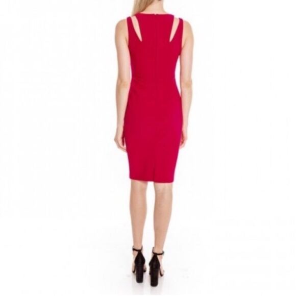Likely Cruz Dress Cut Out Pink Magenta Raspberry - Picture 2 of 11